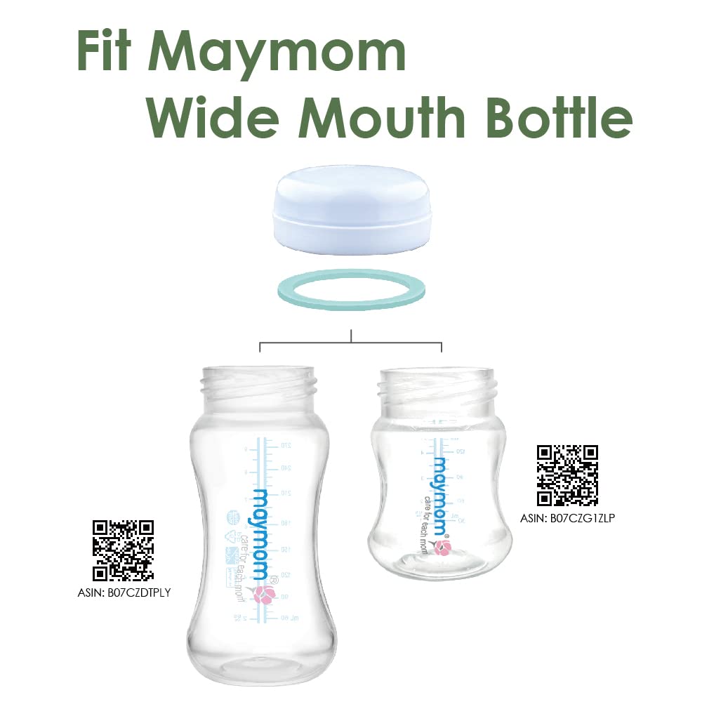 Maymom Bottle O Rings for Wide-Mouth Bottles, 6pk
