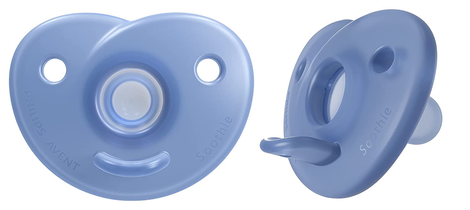Philips Avent Soothie Heart Pacifier, 2pk - Blue (2 Sizes)