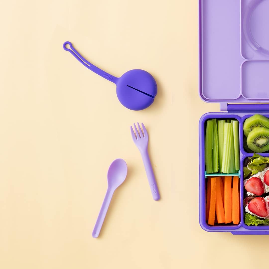 OmieBox OmiePod Utensil Refill, 3 Pairs of Fork & Spoon Set (2 Colors)