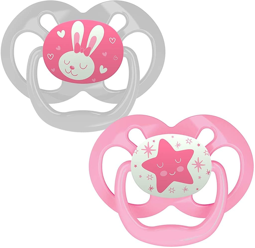 Dr. Brown's Advantage Baby Pacifiers - Stage 2 (6-18m) (2pc)  - Pink