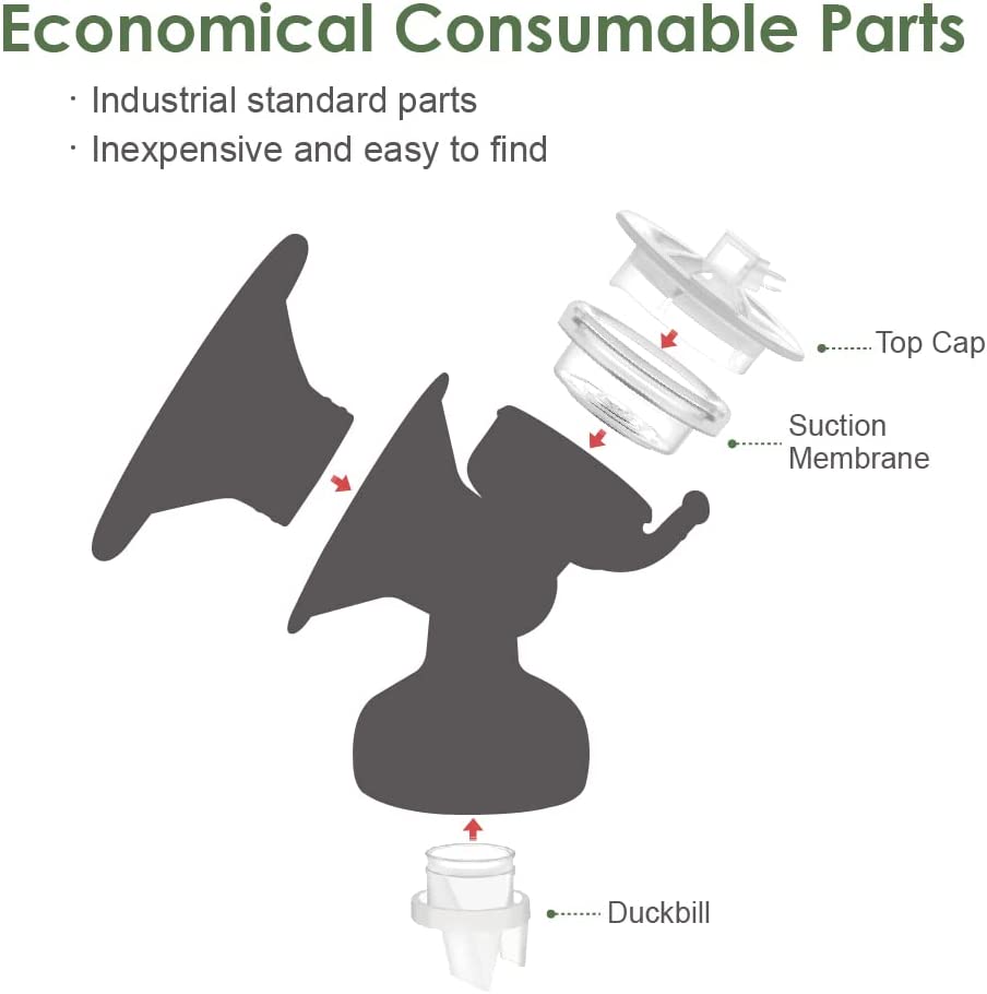 Maymom Replacement Duckbill,  Suction Membrane & Top case for Philips Avent Comfort Breast Pump