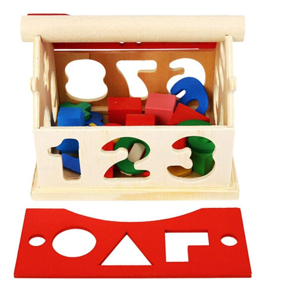 Numbers & Shapes Sorting Wooden Block House