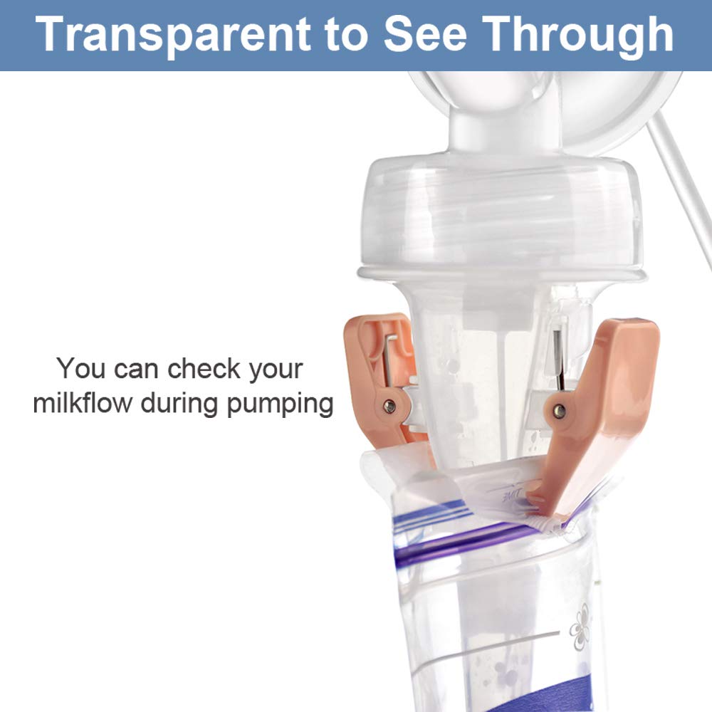 Maymom Breastmilk Storage Bag Adapters for Wide Neck Flange - 2nd Gen (2pc)