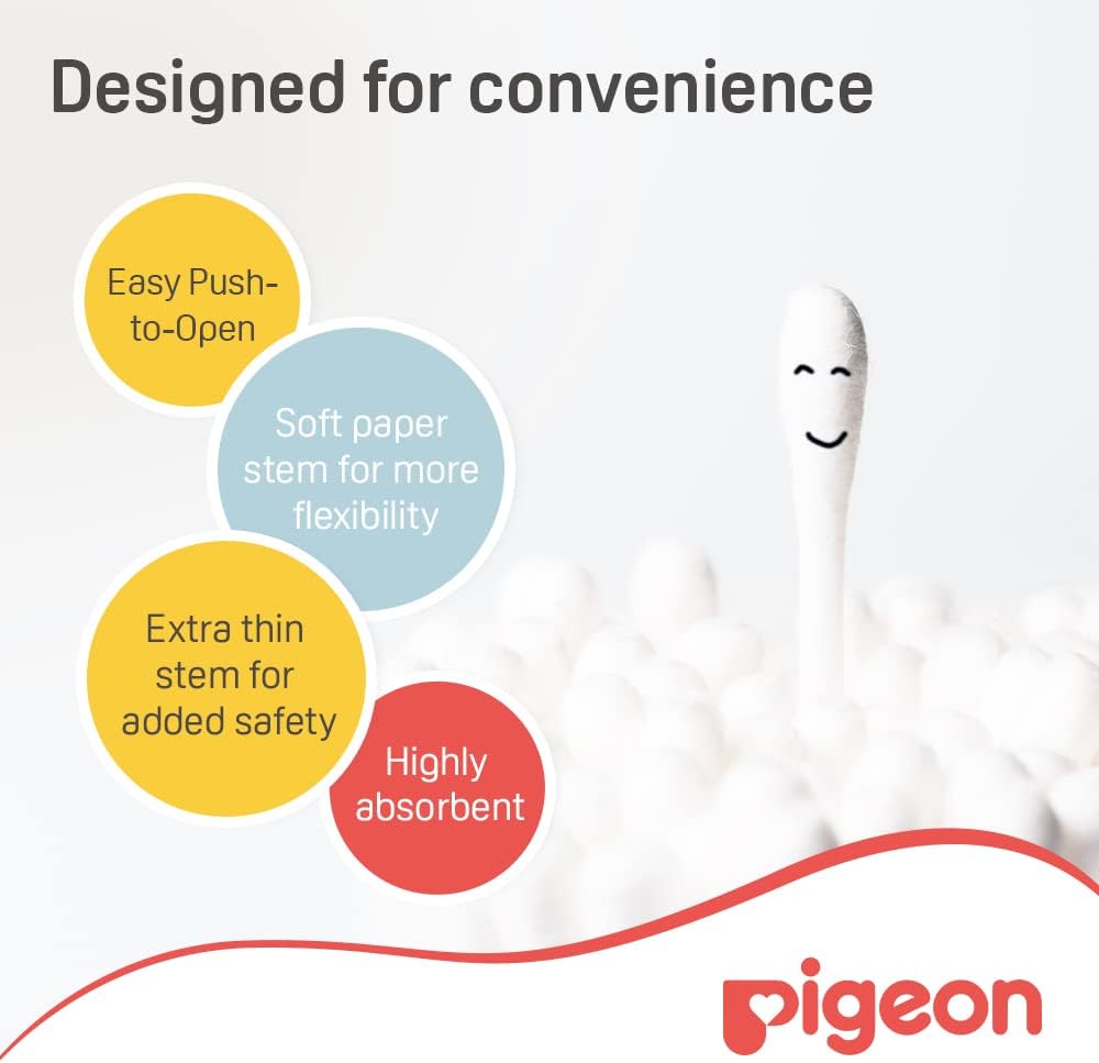 Pigeon Baby Cotton Swabs (200pc) - Extra Thin