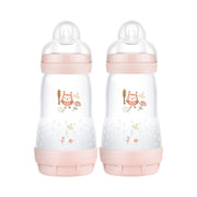 MAM Easy Start Anti-Colic Milk Bottle, 2 x 260ml (3 Assorted Colours)