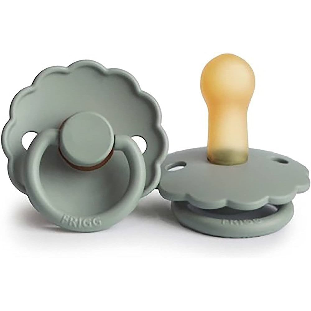 FRIGG Daisy Latex Baby Pacifiers, 1pk – Sage (2 Sizes)