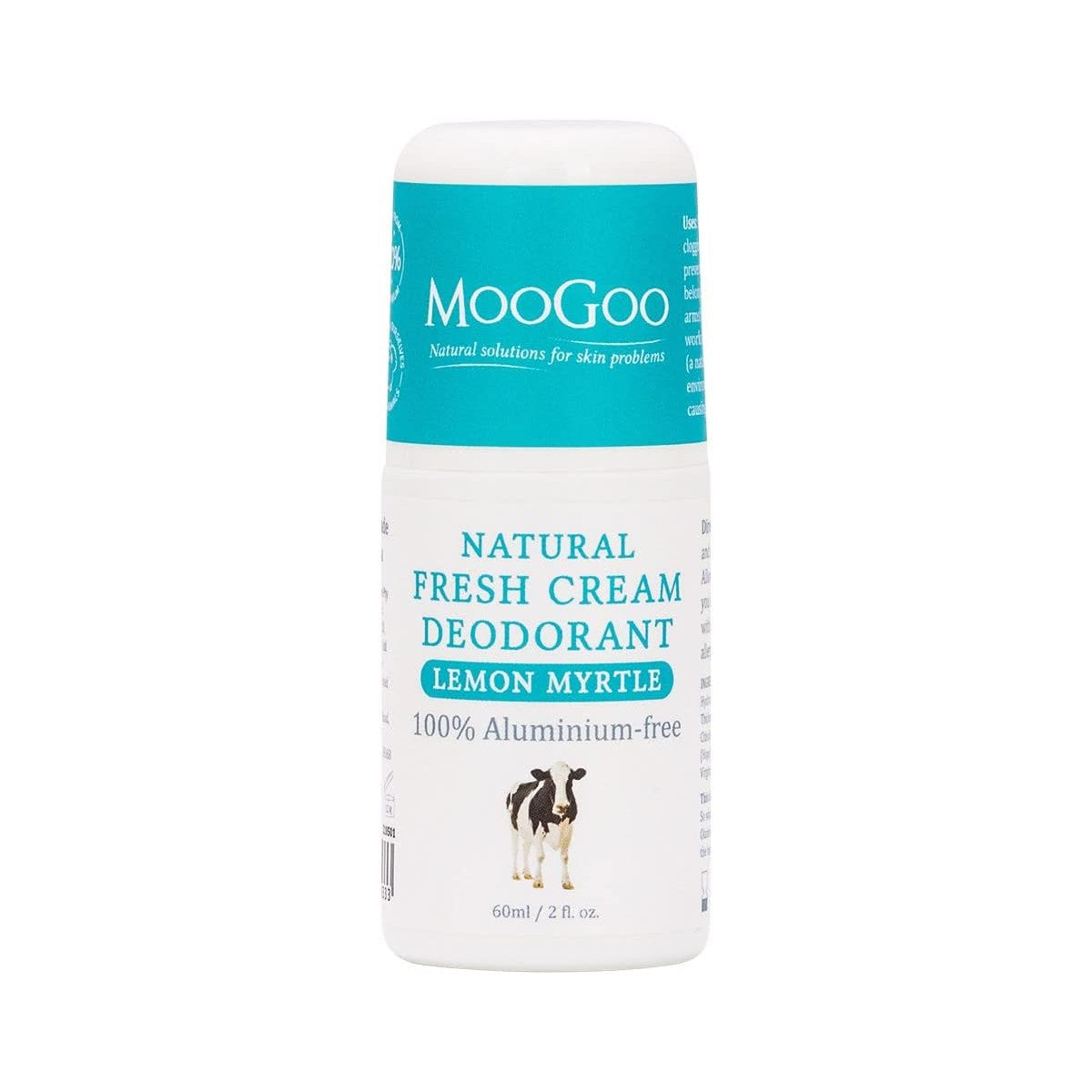 MooGoo Natural Fresh Cream Deodorant, 60ml - Lemon Myrtle (Exp 08/26)