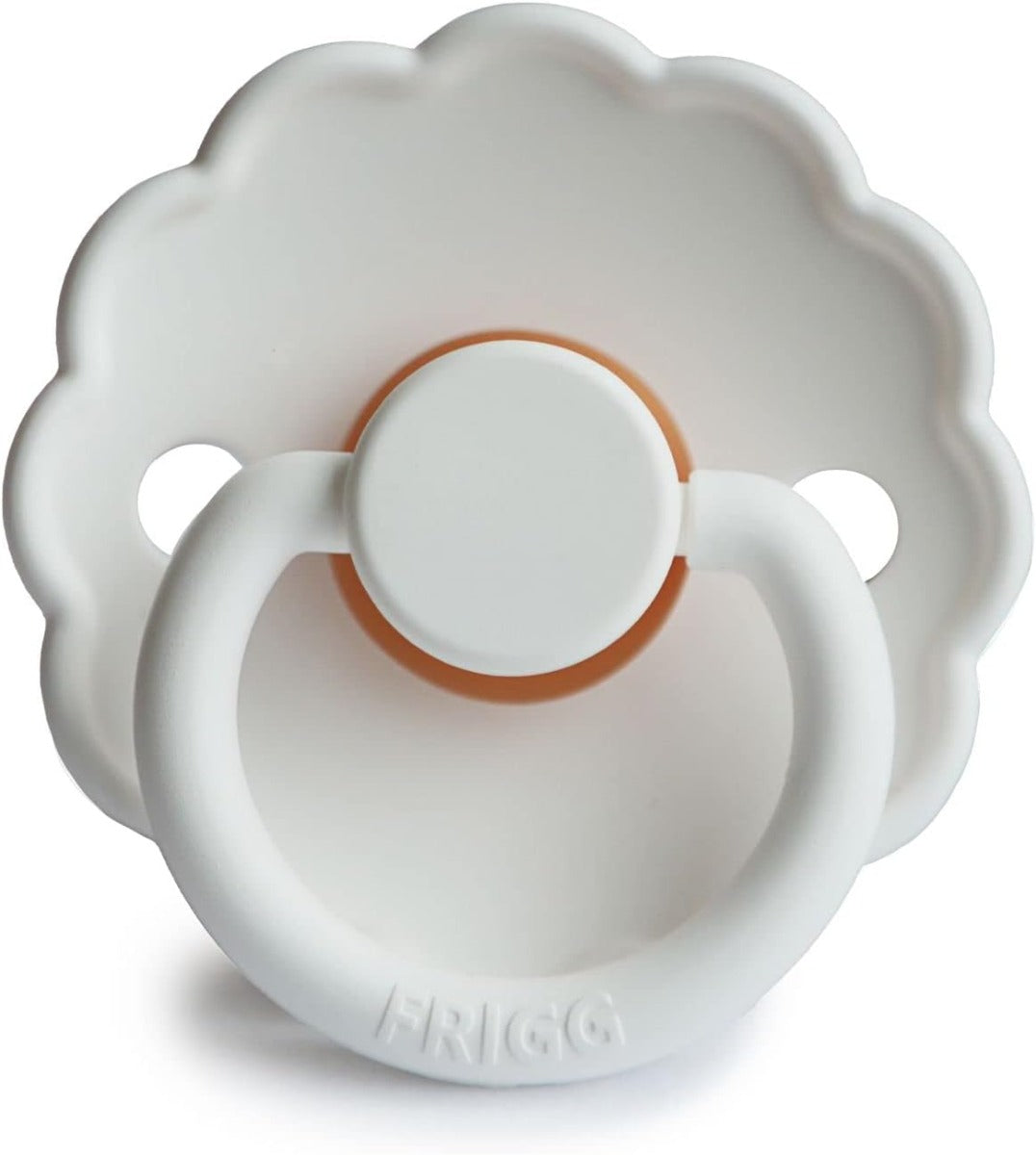 FRIGG Daisy Latex Baby Pacifiers, 1pk – Bright White (2 Sizes)