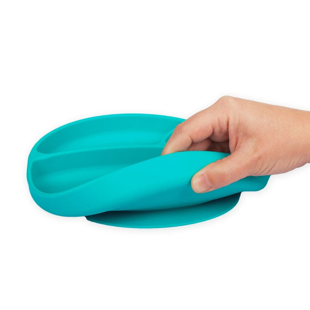 bbluv Miam Silicone Plate & Spoon Set - Aqua