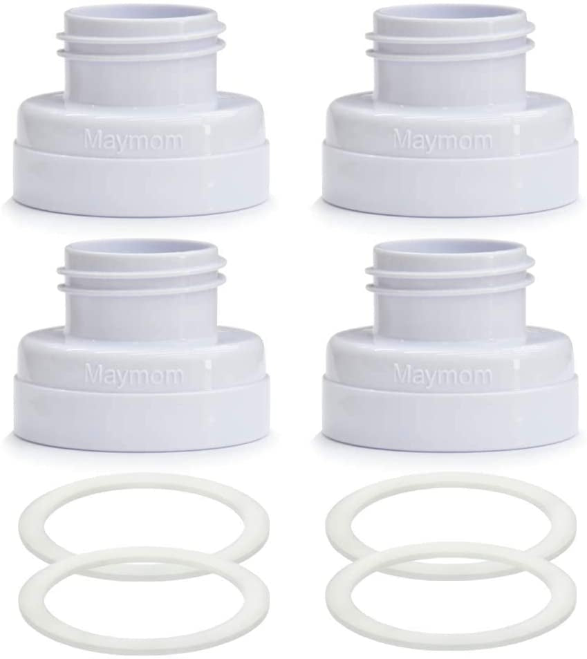 Maymom Narrow to Wide Bottle Thread Changer (Medela Pump to Spectra/Avent Bottles)