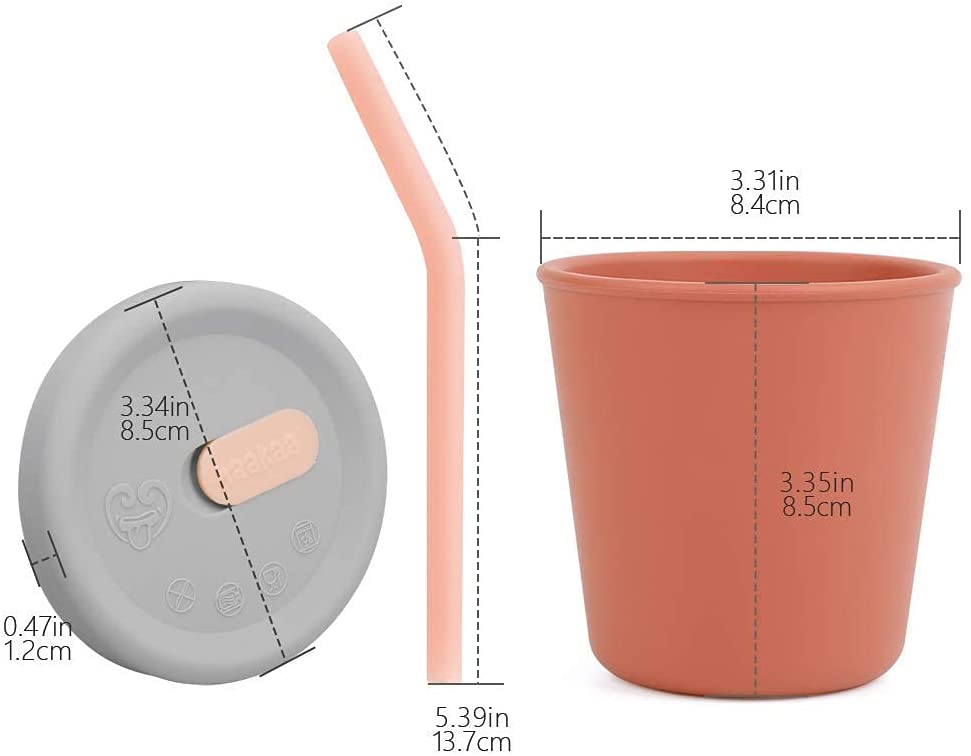 Haakaa Silicone Sippy Straw Cup (4 Colours) - Pupsik Singapore