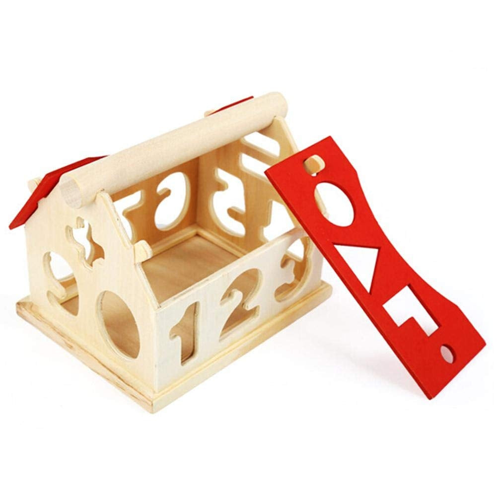 Numbers & Shapes Sorting Wooden Block House