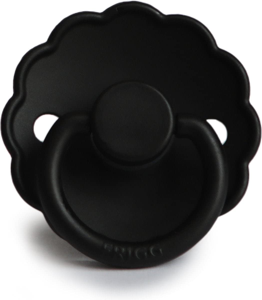 FRIGG Daisy Latex Baby Pacifiers, 1pk – Jet Black (2 Sizes)