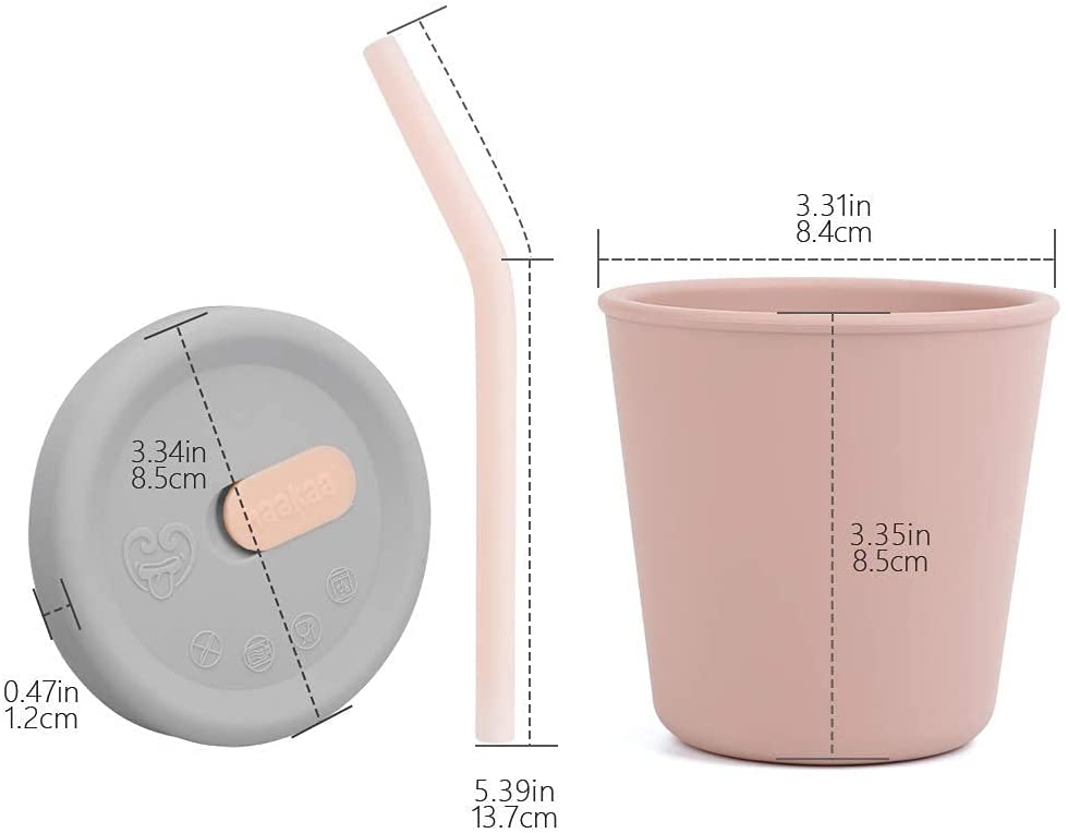 Haakaa Silicone Sippy Straw Cup (4 Colours) - Pupsik Singapore