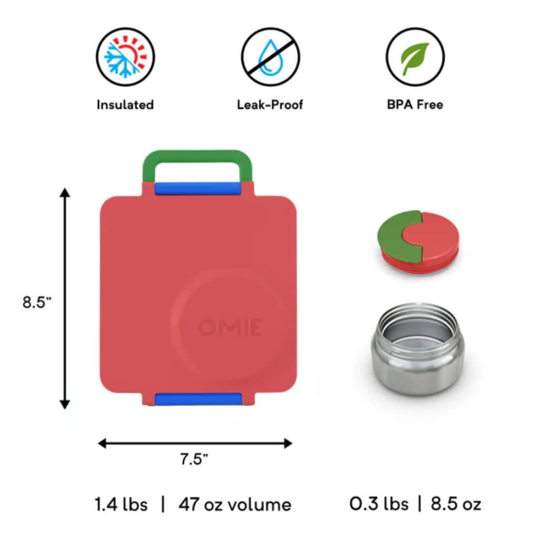 OmieBox Hot & Cold Insulated Bento Box (6 Colours) - Pupsik Singapore