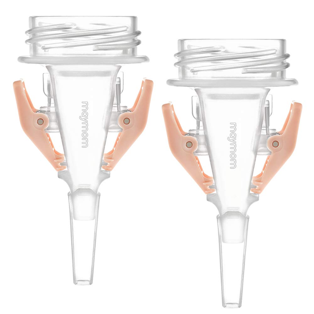 Maymom Breastmilk Storage Bag Adapters for Wide Neck Flange - 2nd Gen (2pc)