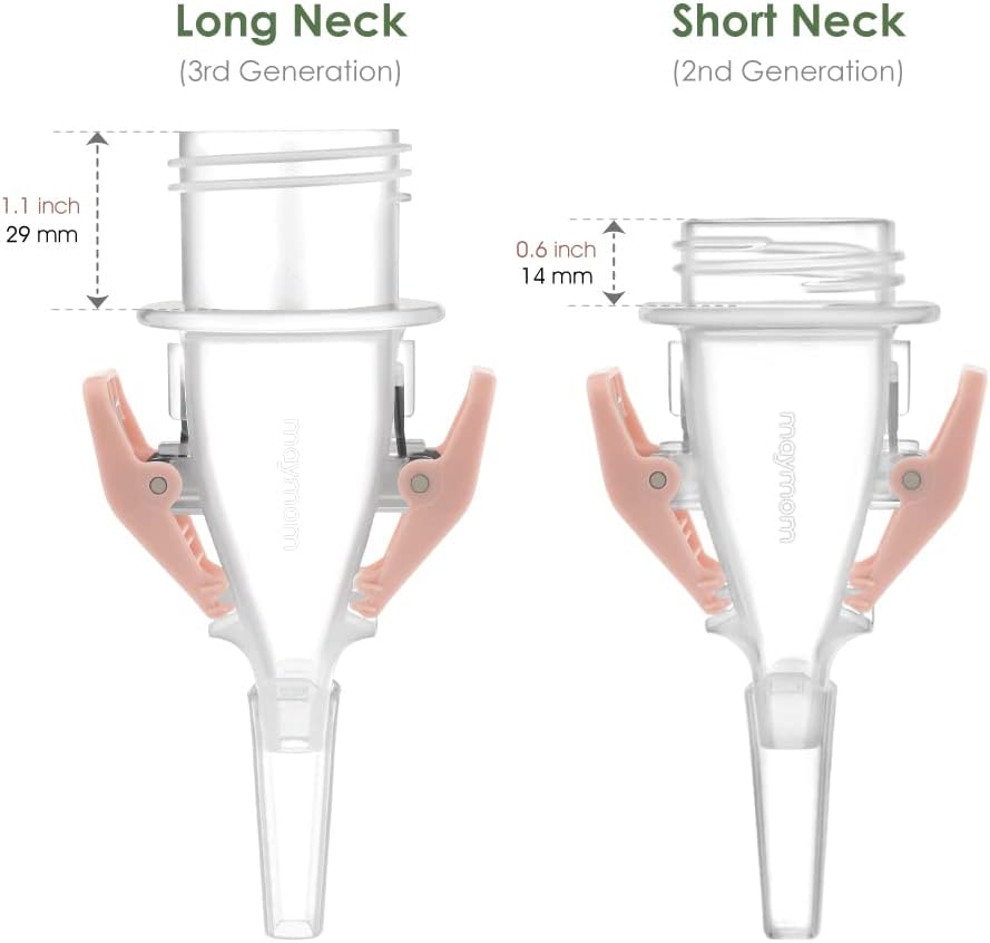 Maymom Breastmilk Storage Bag Adapters for Narrow Neck Flange, 2pcs (3rd Gen)