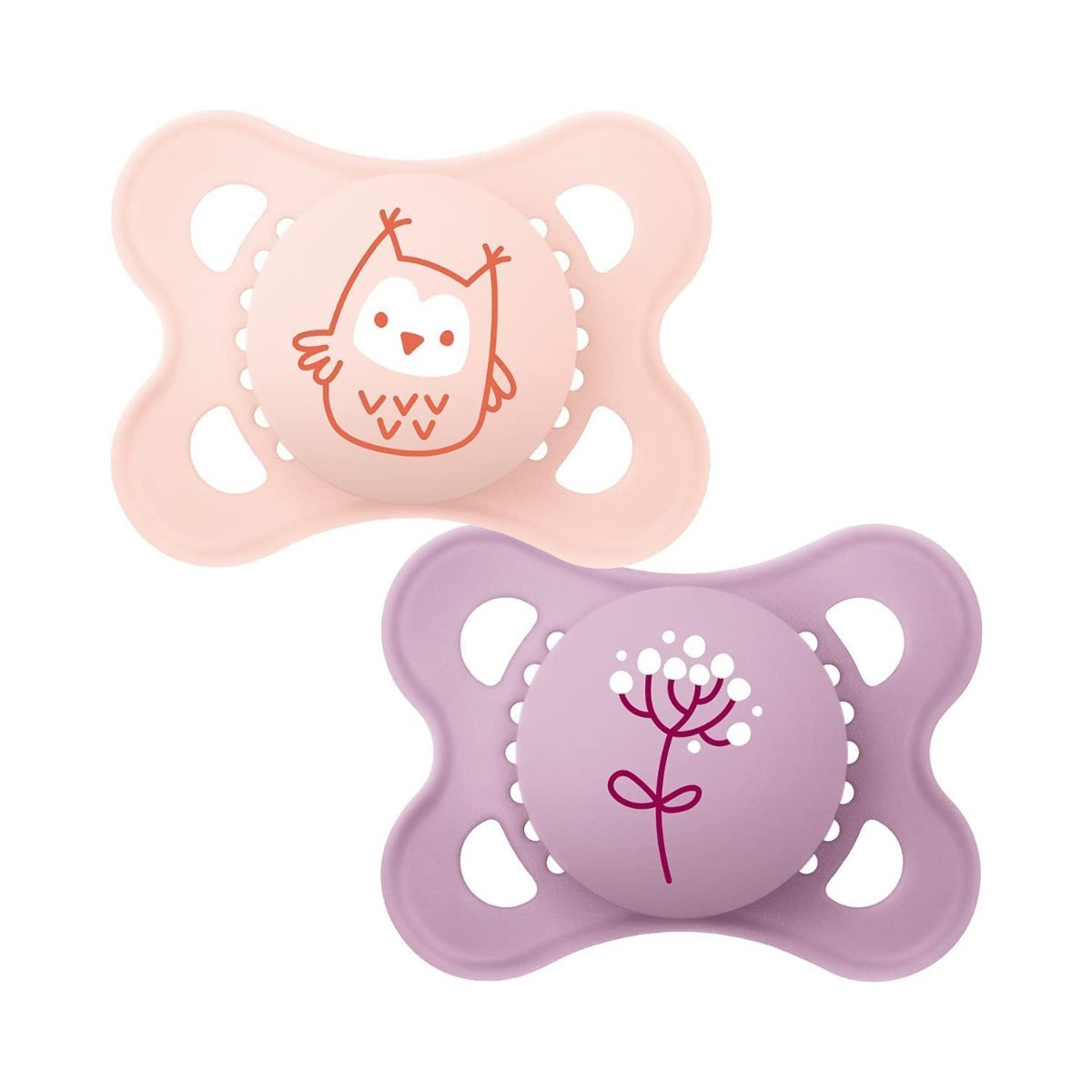MAM Original Start Pacifier with Case, 2pk (2-6M) - 2 Assorted Designs