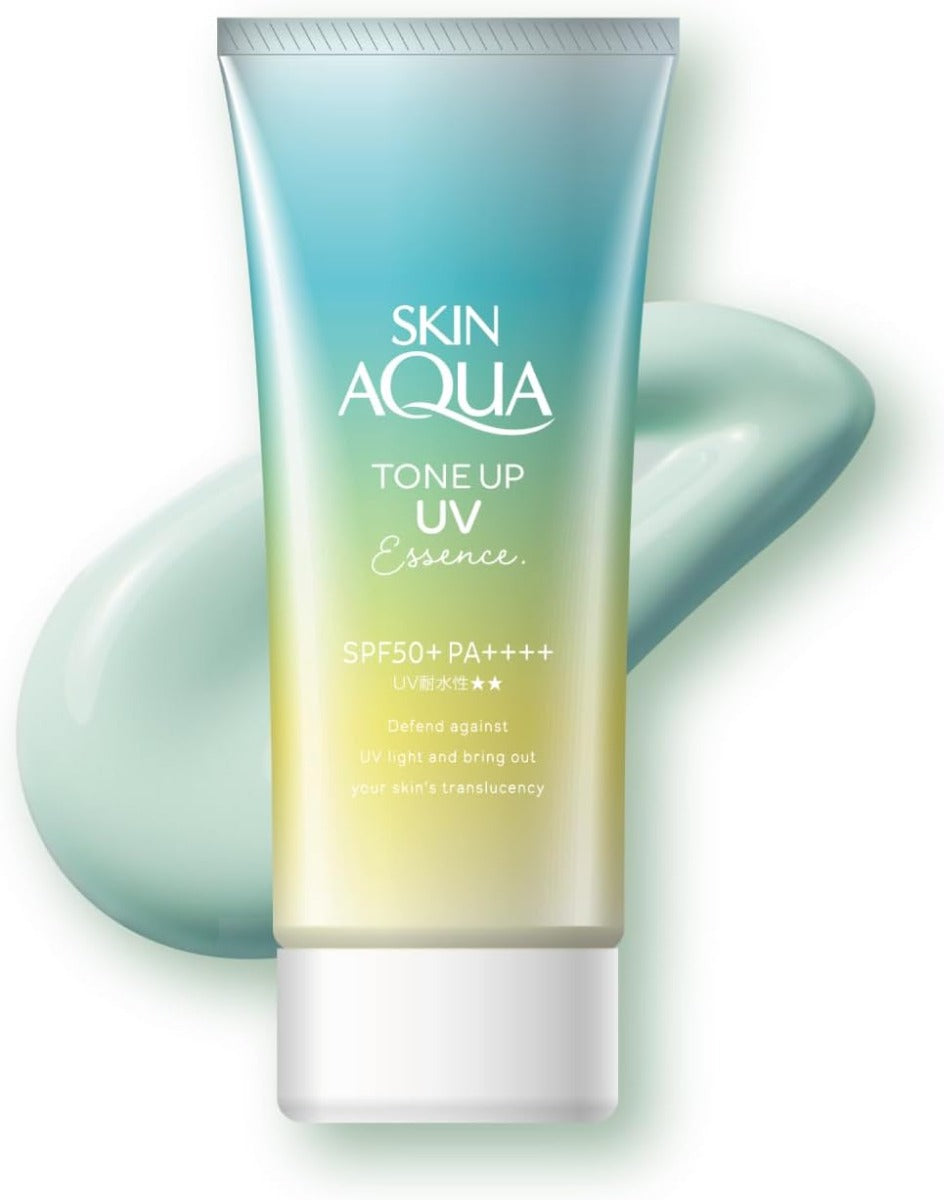Skin Aqua Tone Up UV Essence Sunscreen SPF50+ PA++++, 80g - Mint Green