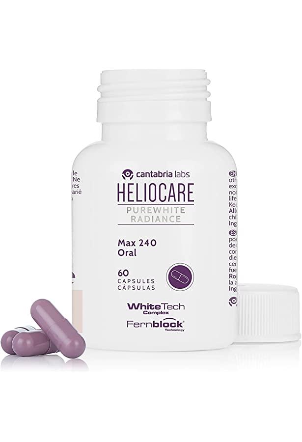 Heliocare Purewhite Radiance Max 240 Oral Sunscreen, EU (60 caps) - Exp 08/26