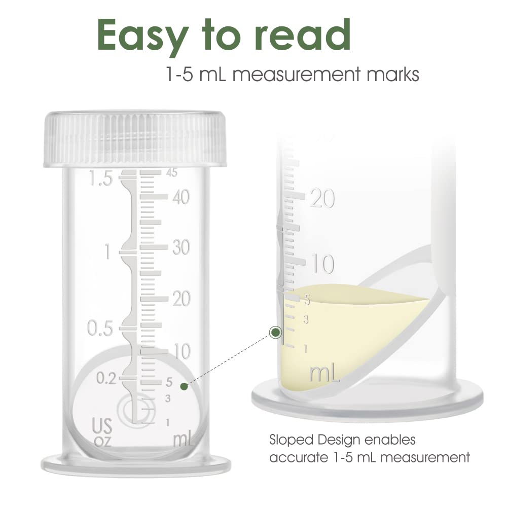 Maymom Colostrum & Milk Storage Container, 1.5oz (4pcs)