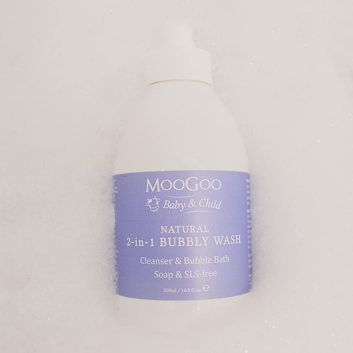 MooGoo Baby 2-in-1 Bubbly Wash, 1L (Exp 04/26)