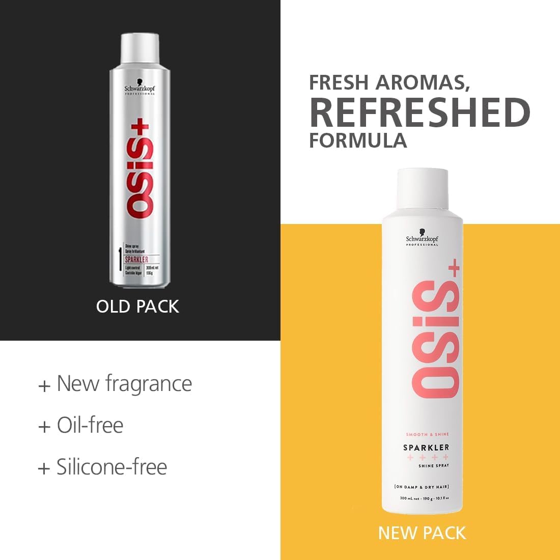 Schwarzkopf Osis+ Sparkler Shine Spray, 300ml (Exp 02/27)