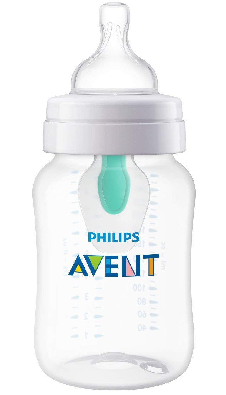 Philips Avent Anti-Colic Milk Baby Bottle with AirFree Vent, 9oz (3pk)