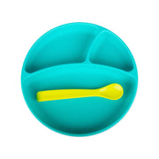 bbluv Miam Silicone Plate & Spoon Set - Aqua