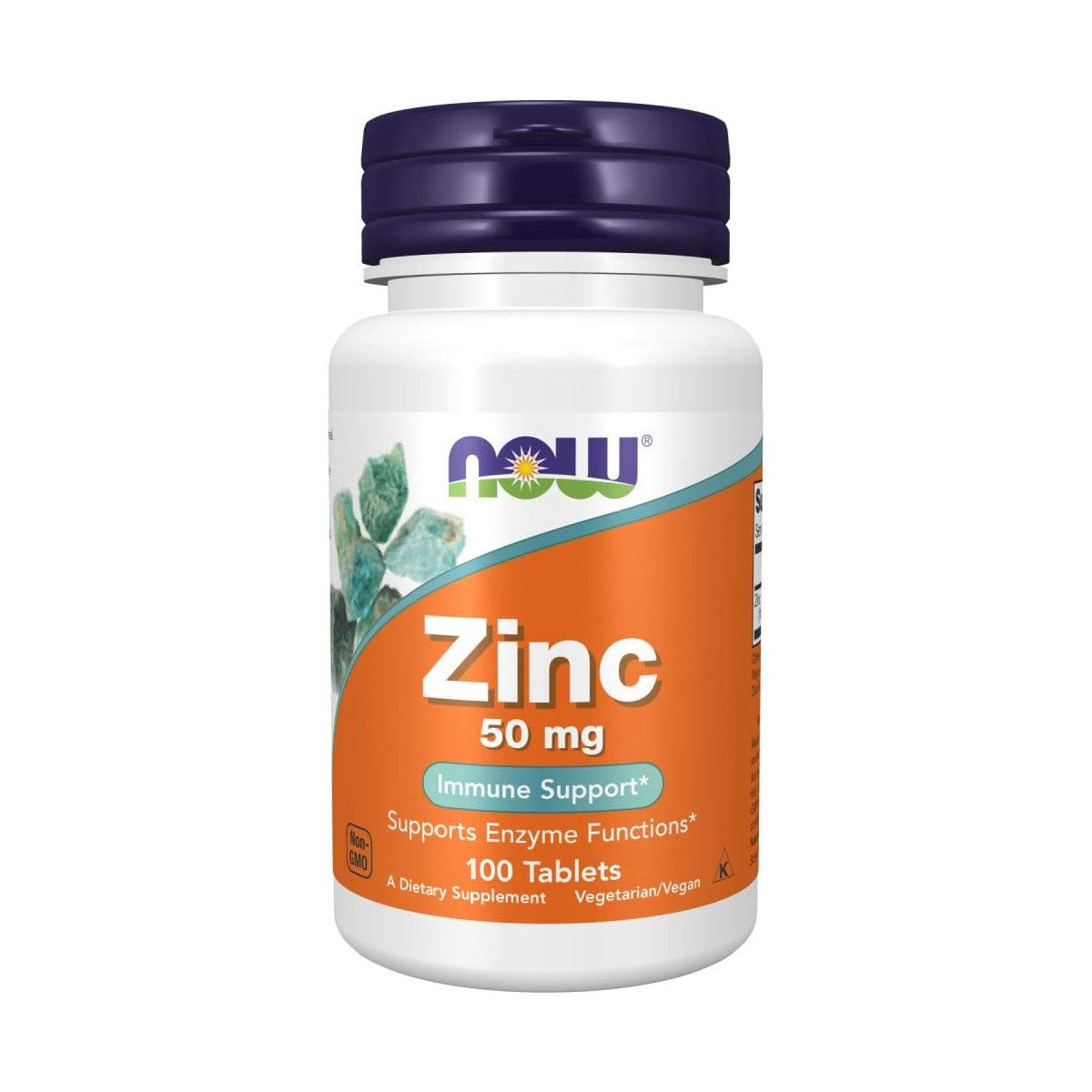 NOW Foods Zinc (Zinc Gluconate) 50mg, 100 Tabs (Exp 07/29)