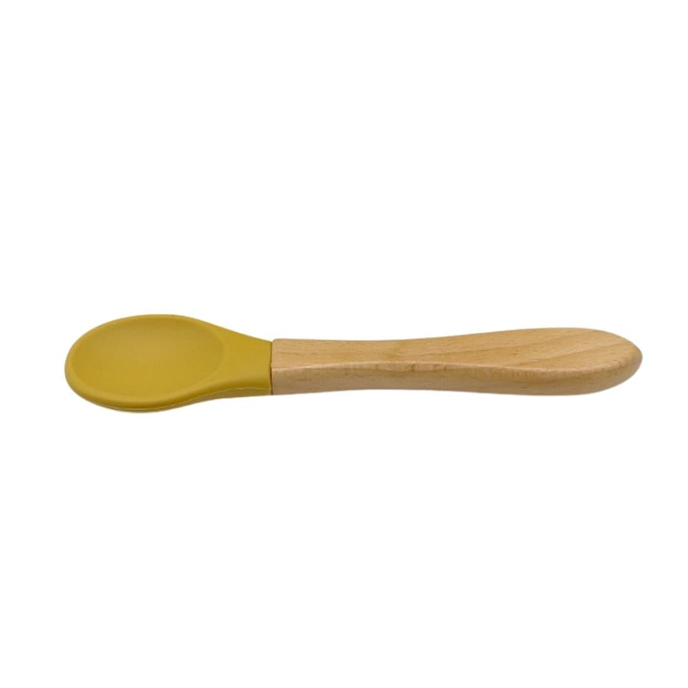 Biomom Wooden Silicone Spoon (12 Colours) - Pupsik Singapore