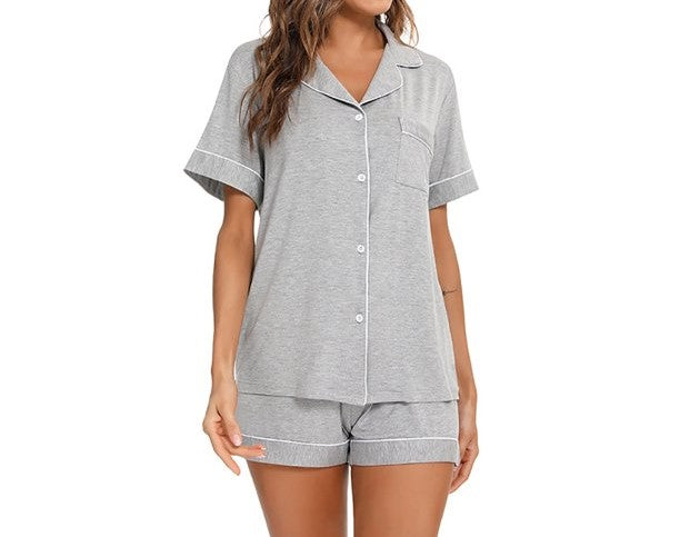 MPJ Alaise Bamboo Pyjamas short set – Grey (4 Sizes)