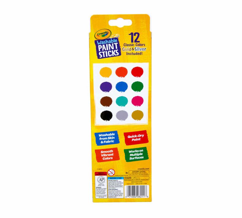 Crayola Washable Paint Sticks, 12pk