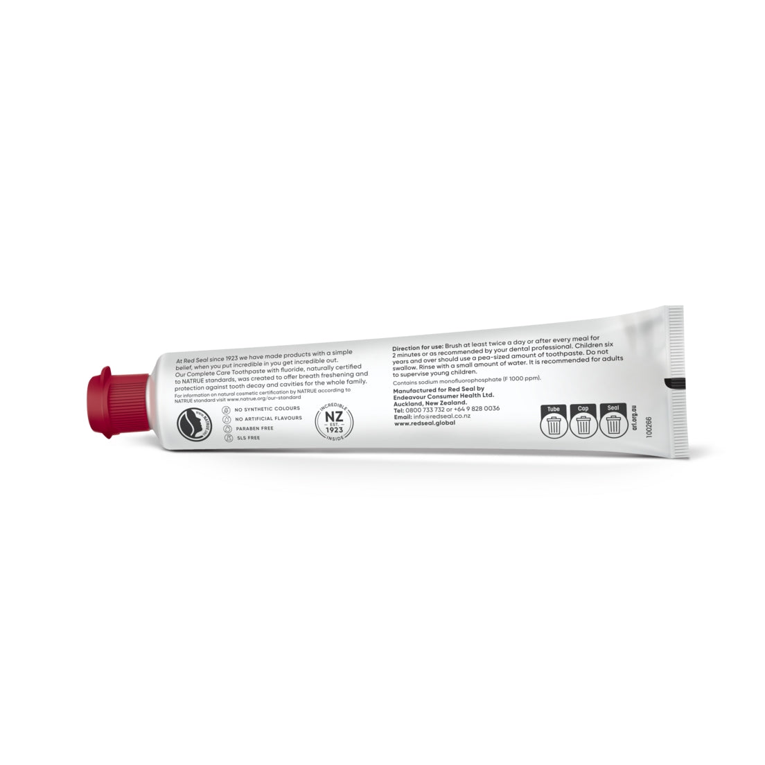 Red Seal Complete Care Fluoride Mild Mint Natural Toothpaste, 100g (Exp 06/27)