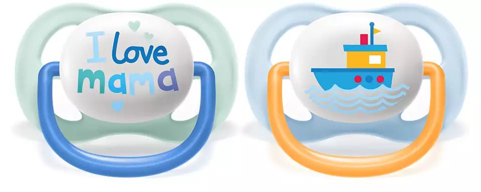 Philips Avent Ultra Air Pacifier, 2pk - 0-6M (8 Designs) - Pupsik Singapore