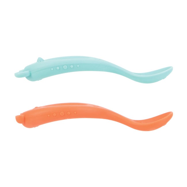 Nuby Silicone Easy Grip Baby Spoons, 2pk