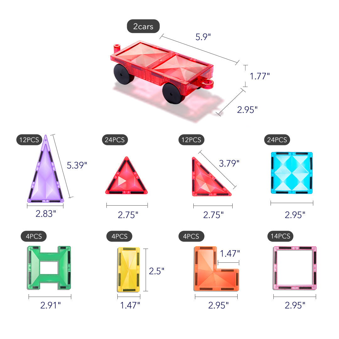 Mideer Colorful Magnetic Tiles (20/60/100pcs)