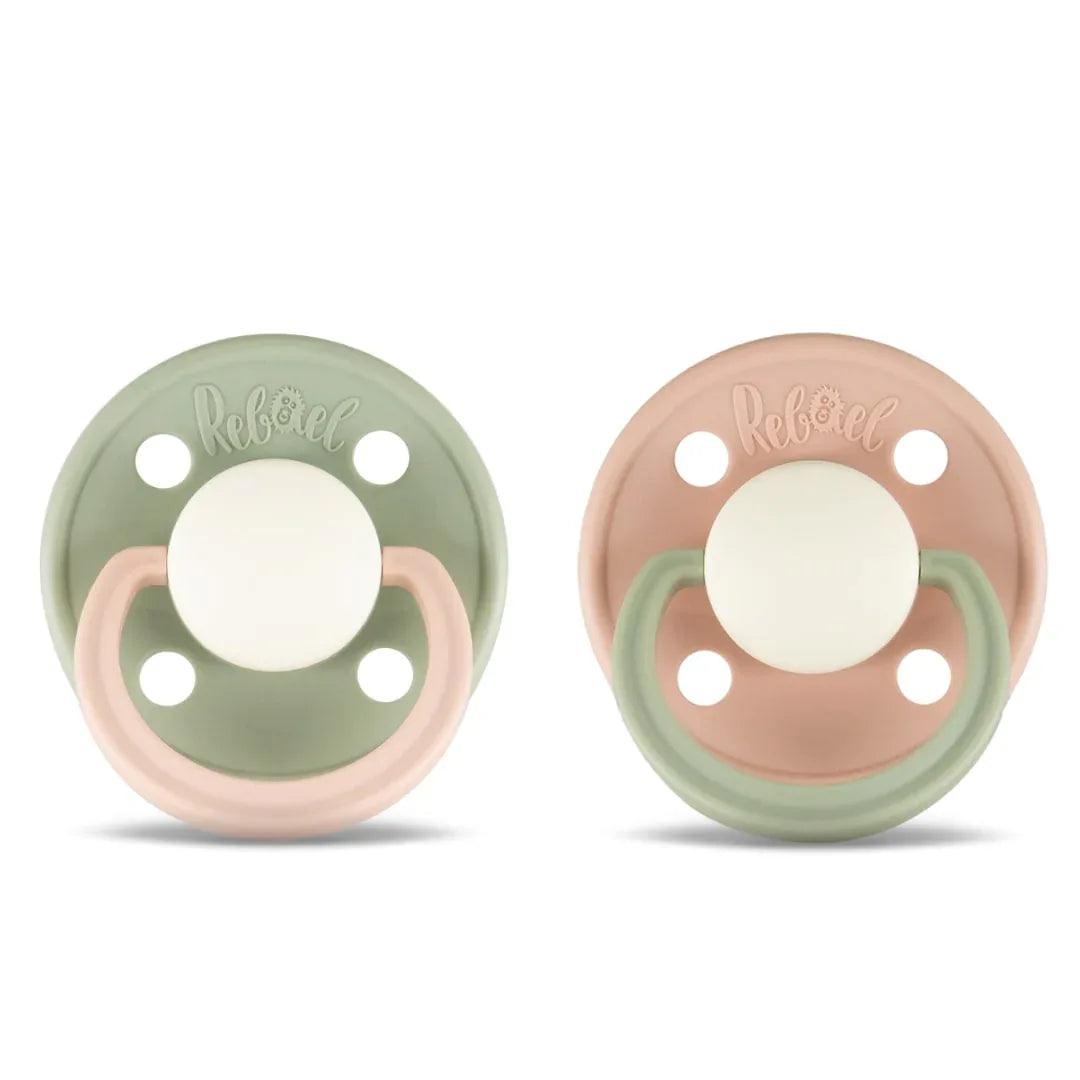 Rabael Duo Natural Rubber Round Pacifiers, 2pk - Cloudy Pearly Lion ...