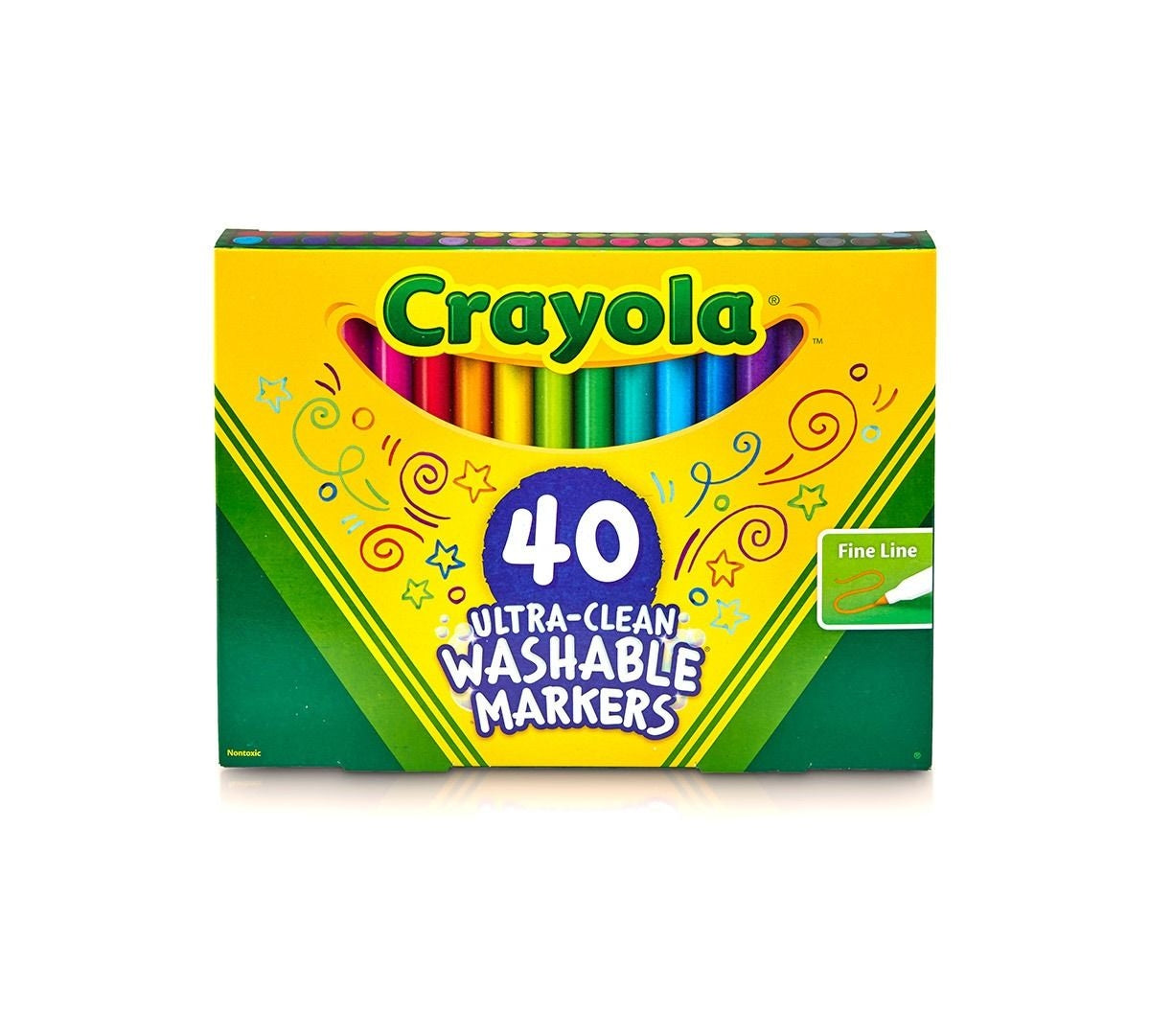 Crayola Ultra-Clean Washable Markers, Fine Line (40pc)