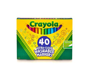 Crayola Ultra-Clean Washable Markers, Fine Line (40pc)