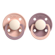 Rabael Duo Natural Rubber Round Pacifiers, 2pk - Tornado Pearly Rhino/Misty Pearly Poodle
