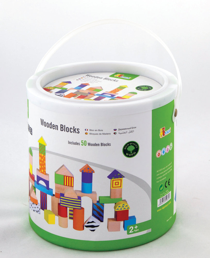 The Original Toy Company Wooden Blocks, 50pcs