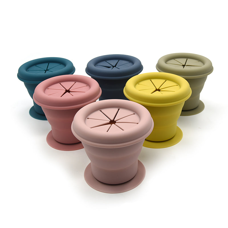 Biomom Silicone Collapsible Suction Snack Cup (2 Colors)