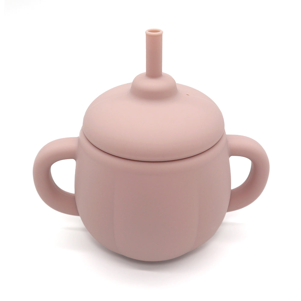 Biomom My First Learning Silicone Straw Cup, 200ml (2 Colors) - Pupsik Singapore