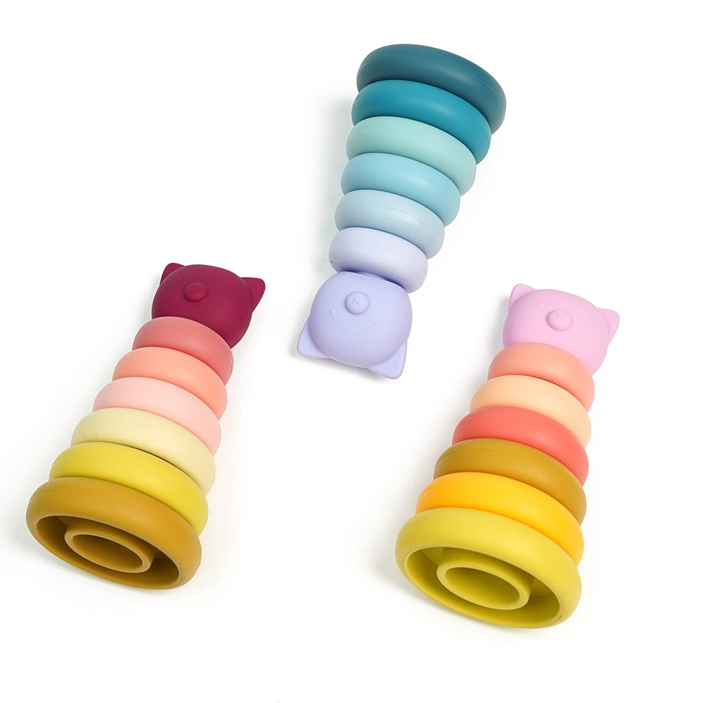 Biomom Silicone Animal Stacking Toy - Bear