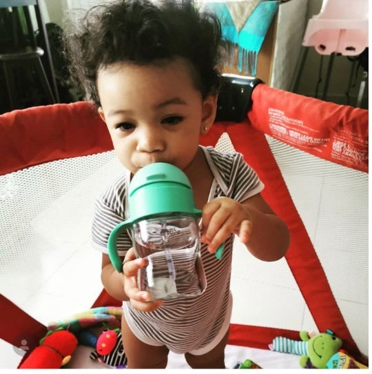 Evorie Tritan Gravity Straw Sippy Cup Water Bottle (200ml) (12 Colours) - Pupsik Singapore