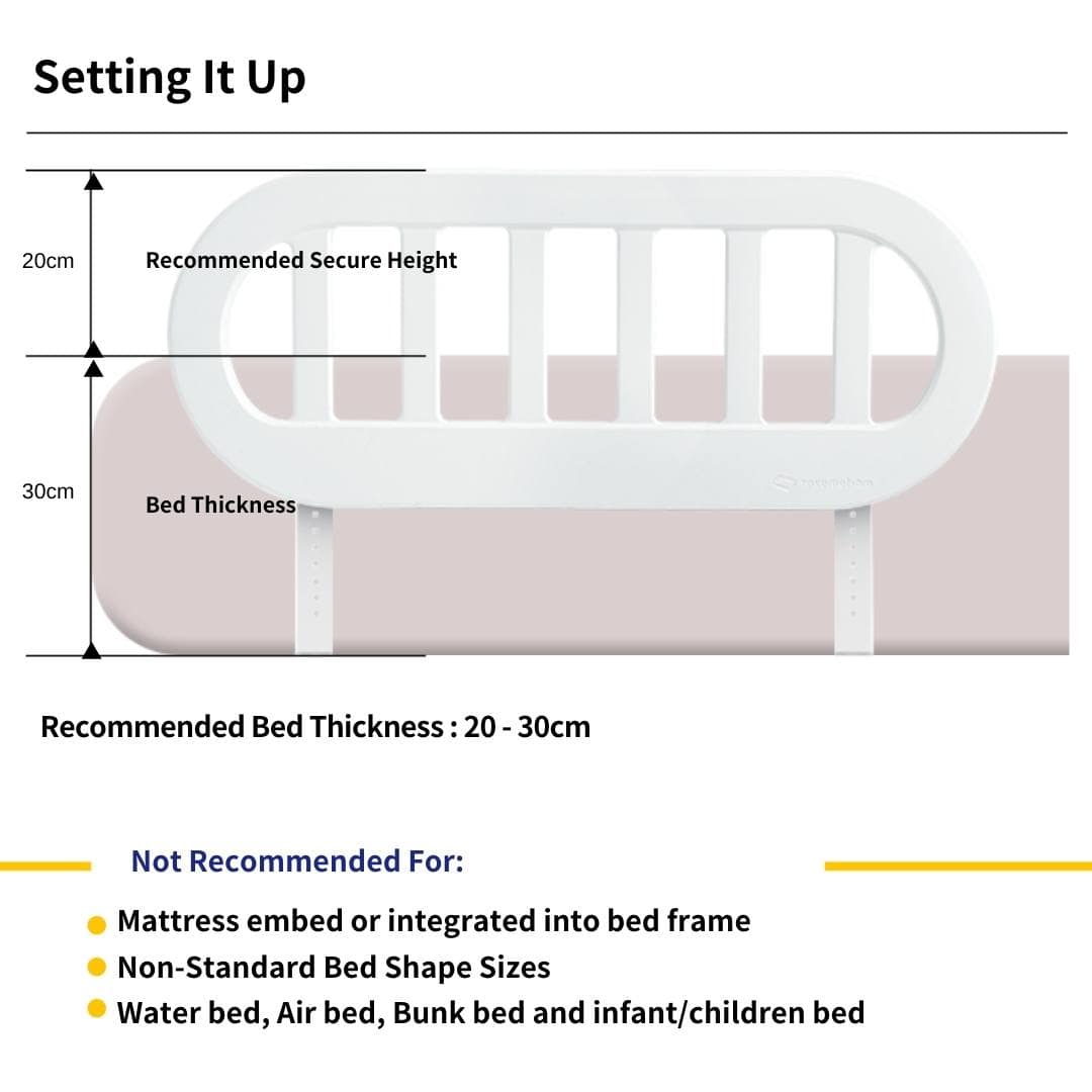IFAM Safeguard Baby Bed Guard - White