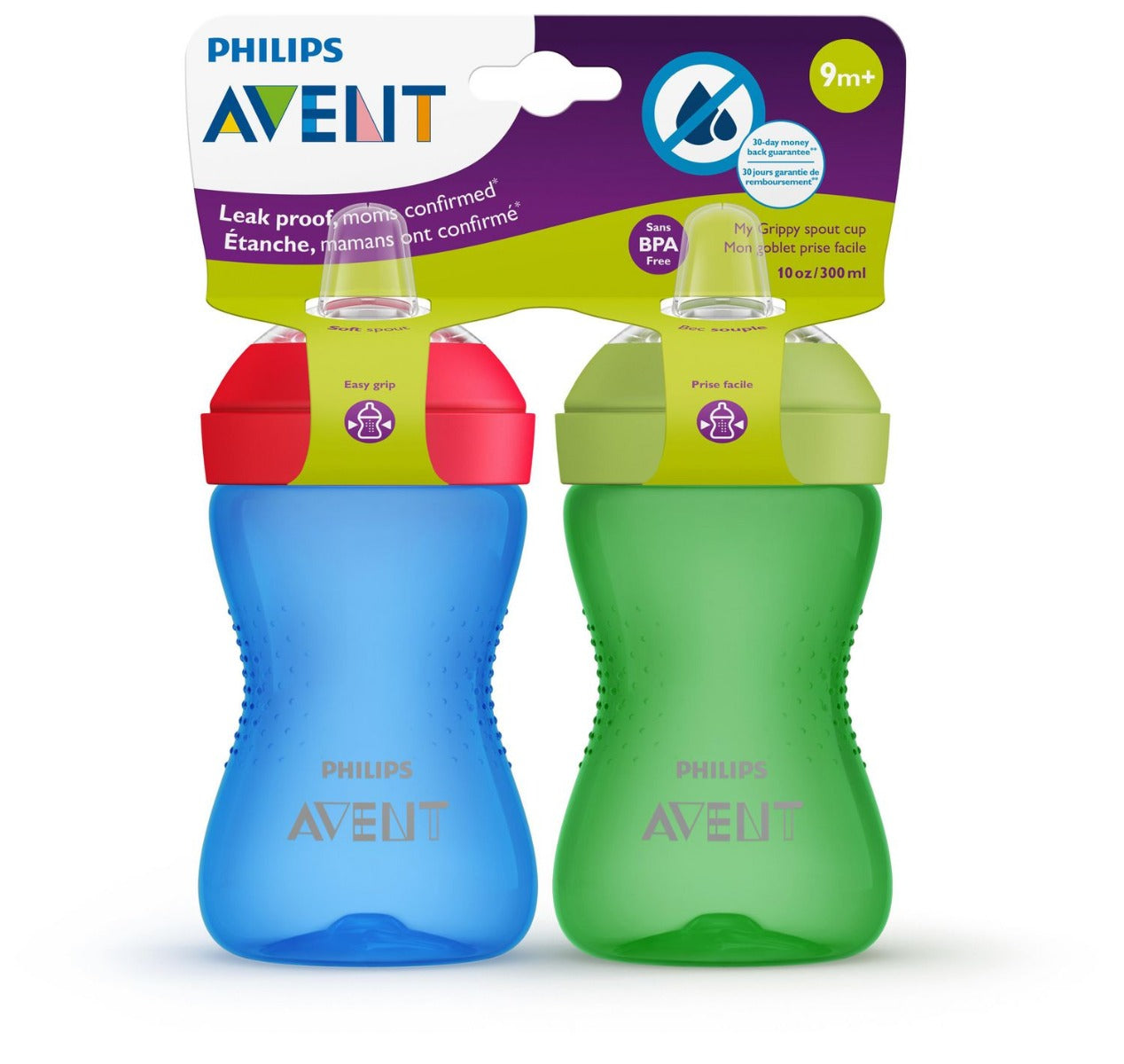 Philips Avent My Grippy Spout Cup, 10oz (2pk) - Blue/Green