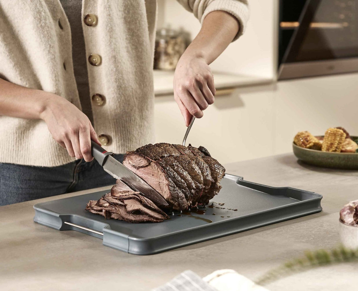 Joseph Joseph Cut&Carve Plus Multi-function Chopping Board, Extra Large (3 Colors)