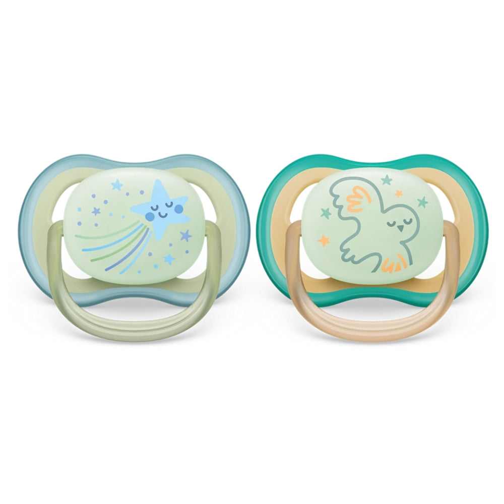 Philips Avent Ultra Air Night Pacifier, 2pk - 0-6M (2 colors)